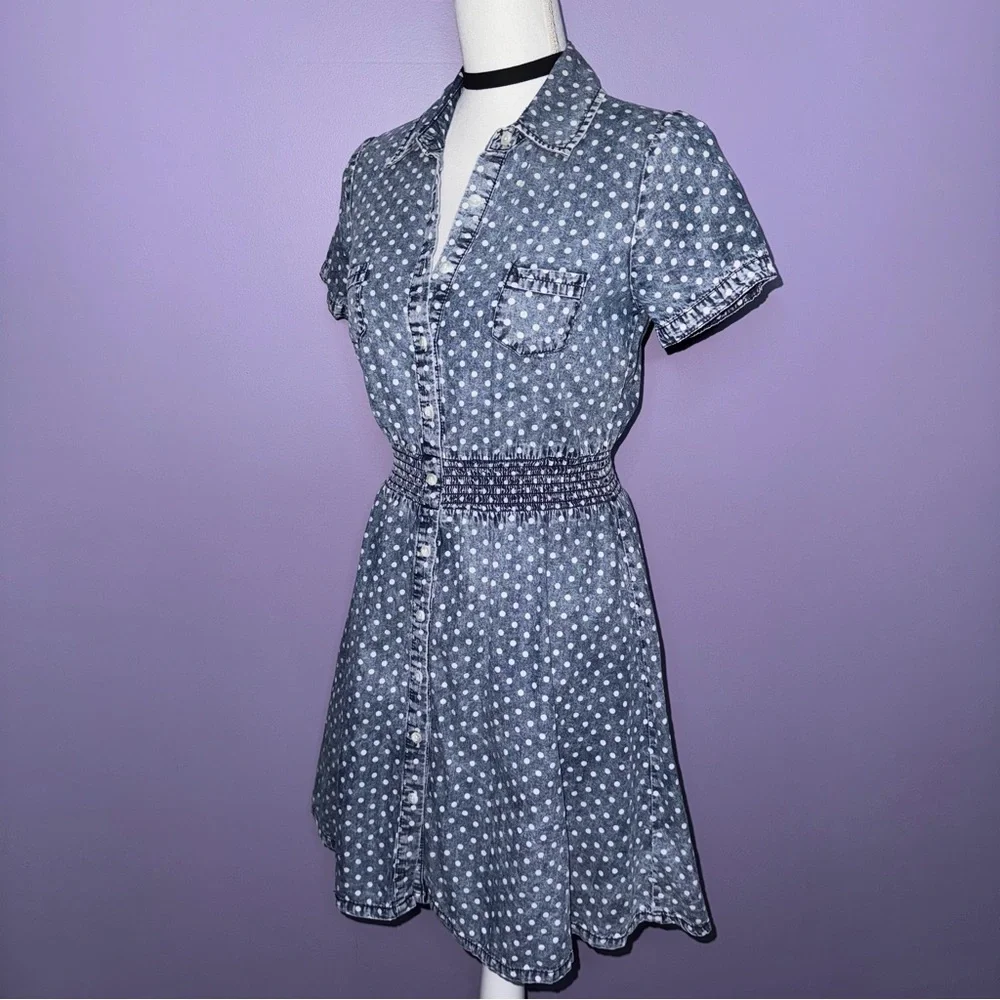 Mossimo Supply Co. Denim Polka Dot Dress - Picture 6 of 12